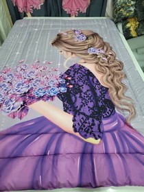 تصویر روتختی یکنفره دخترانه سه بعدی bedspread