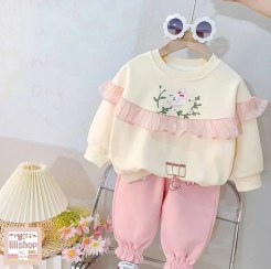 تصویر ست بلوز و شلوار دخترونه خرگوشی 1130 