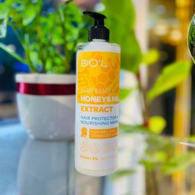 تصویر ماسک مو بیول مدل شیر و عسل حجم 500 میلی لیتر Biol Milk And Honey Hair Mask for Damaged Hair 500 ml