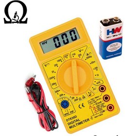 تصویر مولتی متر دیجیتالی DT-830D زرد 