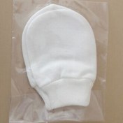 تصویر دستکش نوزادی پارچه ای سیسمونی سفید ( متوسط) هایپر آذین 