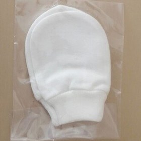 تصویر دستکش نوزادی پارچه ای سیسمونی سفید ( متوسط) هایپر آذین 