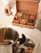 تصویر جعبه چوبی ادویه(6تایی) مهتاک 