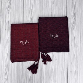 تصویر شال پلیسه زرشکی کد 3108 