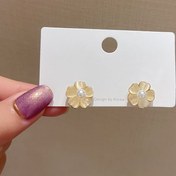 تصویر گوشواره گل مروارید کد 1107 