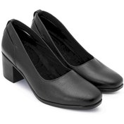 تصویر کفش زنانه چرمی شیما 438 HL مشکی 