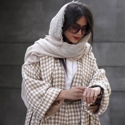 تصویر پالتو زنانه اورال کشمیری سایز ۴۴ تا ۴۸ قهوه ای 