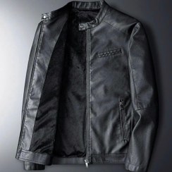 تصویر کاپشن چرم مردانه کد 2016 سایز XL تا 4XL 