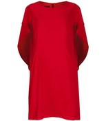 تصویر لباس مجلسي زنانه راسته کرپ قرمز زيبو 