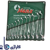 تصویر ست آچار دو سر رینگی 11 عددی 6 تا 32 هنس مدل 16011M 