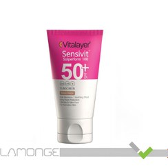 تصویر کرم ضد آفتاب SPF50 بژ طبیعی ویتالیر مدل Sensivit مناسب پوست حساس حجم 40 میلی لیتر 