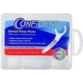 تصویر نخ دندان کمانی کانفیدنت کد F4.02 بسته 30 عدد ا Confident Dental Floss Pichs 30 Pcs Confident Dental Floss Pichs 30 Pcs