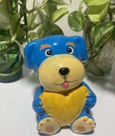 تصویر قلک پلی استر سگ نشسته 