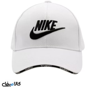 تصویر کلاه کپ مدل نایک رنگ سفید 