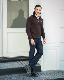 تصویر سلانیک مردانه نیم زیپ PoLo