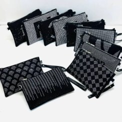 تصویر کیف مجلسی زنانه تمام نگین بغلی 