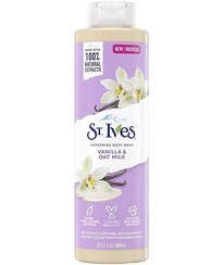 تصویر شستشوی بدن نرم کننده وانیل و شیر جو دوسر سنت آیو 650 میلی لیتر برند st. ives St. Ives Pampering Body Wash Vanilla & Oat Milk 650ml