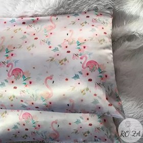 تصویر روبالشی ساتن ابریشم طرح فلامینگو 