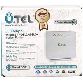 تصویر مودم روتر یوتل VDSL/ADSL Plus بی سیم مدل V301 