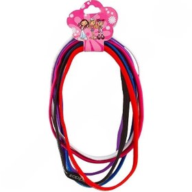 تصویر هدبند ورزشی مدل ISP-hair tie بسته 6 عددی 