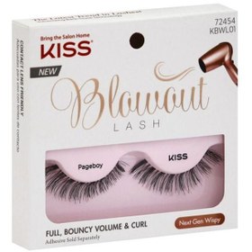 تصویر مجموعه دو عدد مژه مصنوعی بلک پیج‌بو حبابی برند kiss Pair Of Blowout Pageboy False Eyelashes Black