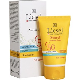 تصویر کرم ضد آفتاب SPF50 مخصوص پوست چرب بدون رنگ سانسل لایسل 