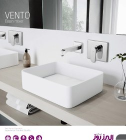 تصویر شیرآلات توکار روشویی مدل ونتو کروم براق 