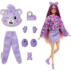 تصویر عروسک باربی مدل کیوتی ری‌ویل سری خرس‌های مهربان - شیر بر (Share Bear) برند barbie Barbie Cutie Reveal Care Bears Series Doll - Share Bear