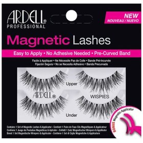 تصویر جفت مژه مصنوعی مغناطیسی حرفه‌ای مشکی (دو عددی) برند ardell Pair Of 2 Professional Magnetic False Eye Lashes Black