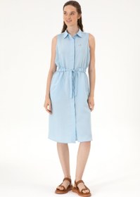 تصویر پیراهن زنانه آبی روشن یو اس پولو 