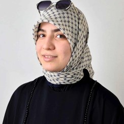 تصویر روسری نخی سیا اسکارف | طرح مینیمال | قواره ۱۰۰ 