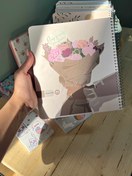 تصویر دفتر خشتی سیمی جلد سخت ۷۰ برگ 