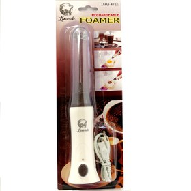 تصویر همزن فومر شارژی Rechargeable foamer mixer white