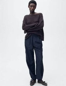 تصویر بابیت مشکی زنانه باله نیمه شفاف پلنگ الگوی MANGO 