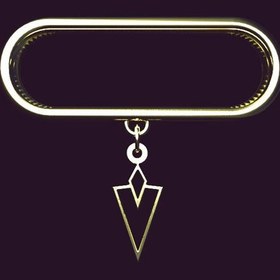 تصویر آویز ساعت طلا 18 عیار زنانه مدوپد مدل مثلث کد SC1-1280 