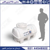 تصویر مخزن آب افقی سه لایه پلی اتیلن 250 لیتری پلاستونیک مدل 7308 PLASTONIC Horizontal Three-layer polyethylene water tank 250 lit