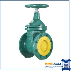 تصویر شیر کشویی زبانه فلزی pn10 وگ امید گلستان 3 اینچ 