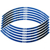 تصویر پد برچسب دور رینگ موتور سیکلت وارون مدل W-58-BLU مناسب برای TVS بسته 12 عددی 