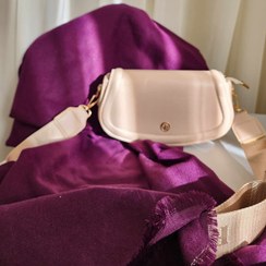 تصویر شال موهر پنبه‌ای - آبی روشن 