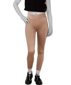 تصویر لگینگ زنانه ورزشی کمر پهن مدل 24136 بژ براق بوکا 