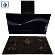 تصویر ست هود و اجاق گاز صفحه ای نوریس مدل AZ121 ترموکوپل دار 