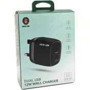 تصویر شارژر دیواری 12 وات گرین لاین مدل Dual USB 