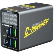 تصویر مولتی شارژر تستر مکانیک C-POWER 6P 90w کد SH-1166 