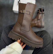 تصویر بوت زنانه سیگگ دار همراه با کش زیره پی یو women shoes کد 175 - قهوه ای / 38 women shoes
