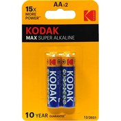 تصویر باتری قلمی KODAK مدل MAX SUPER ALKALINE کارتی 2 عددی ا MAX SUPER ALKALINE MAX SUPER ALKALINE