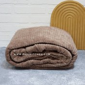 تصویر پتو مخمل کبریتی 2 نفره فایپکو قهوه ای 