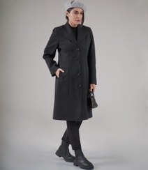 تصویر پالتو nr زنانه بلند مشکی - سایز palto meshki boland zananeh