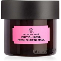 تصویر ماسک صورت حجم دهنده بادی شاپ مدل british rose حجم 75 میلی لیتر The body shop volumizing facial mask british rose model 75ml