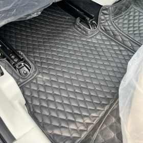 تصویر کفپوش 6 بعدی لکسوس rx 350 - مشکی دوخت سفید / فقط اتاق / با لوگو lexus rx 350 car floor mat