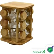 تصویر ادویه 12تایی یونیک مدل گردون ایستاده مربع | فروشگاه اینترنتی هوم زاد لوازم خانه و آشپزخانه 